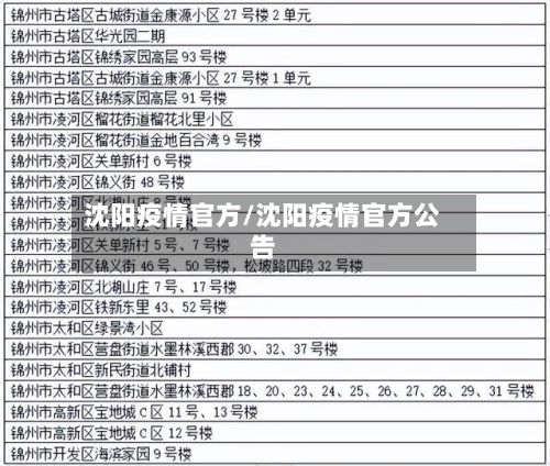 沈阳疫情官方/沈阳疫情官方公告